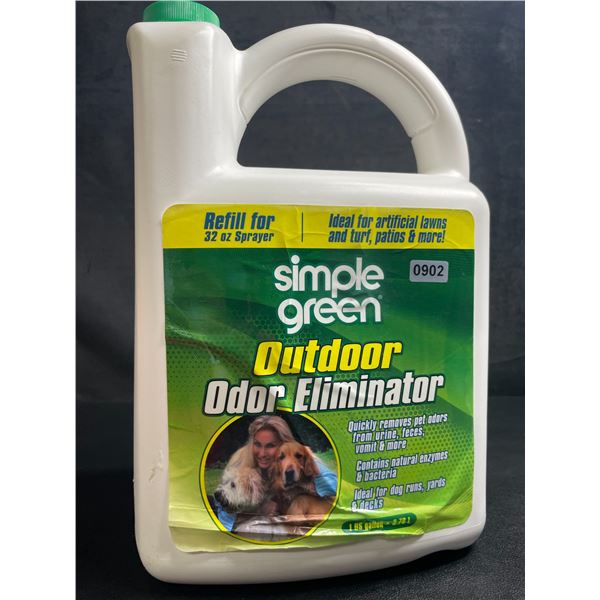 1 Jug of Simple Green Outdoor Odor Eliminator (3.78L) Quickly Removes Pet Odors from Lawns/Outdoors
