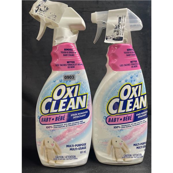 Lot of 2 Oxi Clean Baby Stain Remover Sprays (651ml) Multipurpose - New