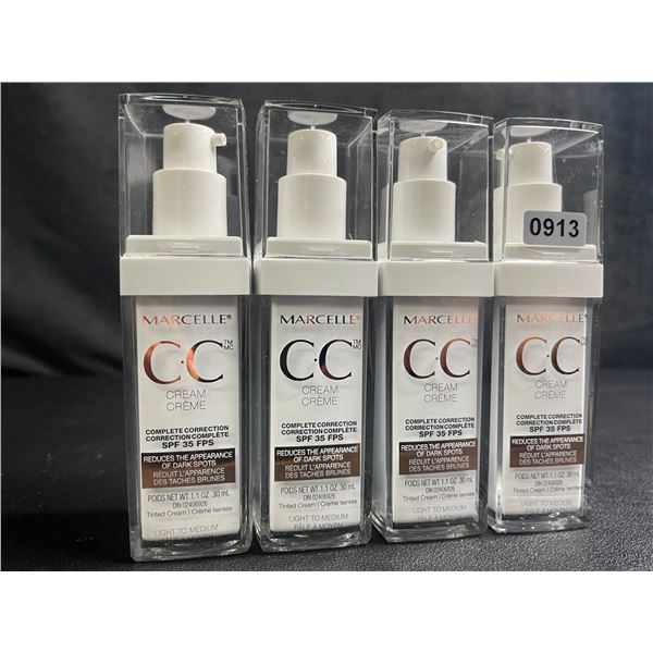 Lot of 4 MARCELLE CC Creams (Complete Correction Creams) 30ml - Tinted Cream - New