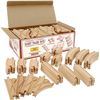 Image 1 : 52PC Wooden Railway Train Track Set - New in Box
