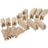 Image 5 : 52PC Wooden Railway Train Track Set - New in Box