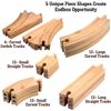 Image 7 : 52PC Wooden Railway Train Track Set - New in Box