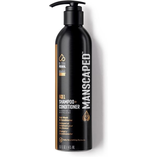 MANSCAPED 2-in-1 Shampoo+Conditioner (473ml) Cleansing & Revitalizing - New