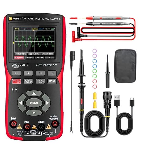 1 XEAST XE-702S Handheld Digital Oscilloscope Multimeter Tool - Brand New!