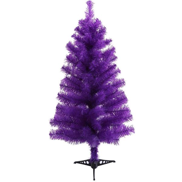 3FT Artificial Purple Christmas Tree - Easy Assembly with Included Leg Stand Base - New
