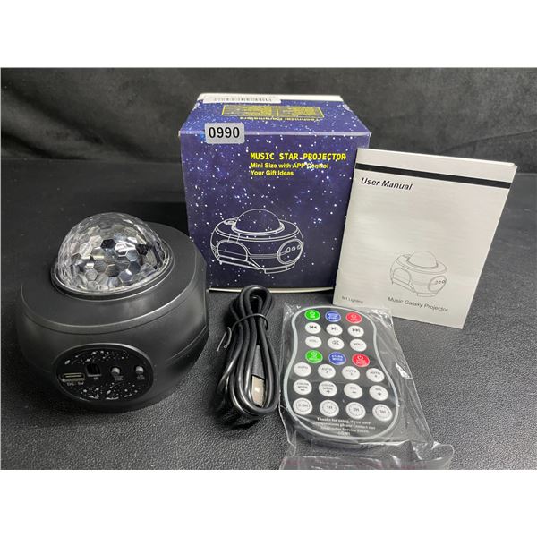 1 Galaxy Star Projector/Music Star Projector Night Light with App Control/Remote Control - New
