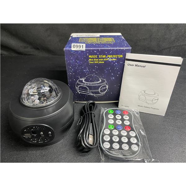 1 Galaxy Star Projector/Music Star Projector Night Light with App Control/Remote Control - New