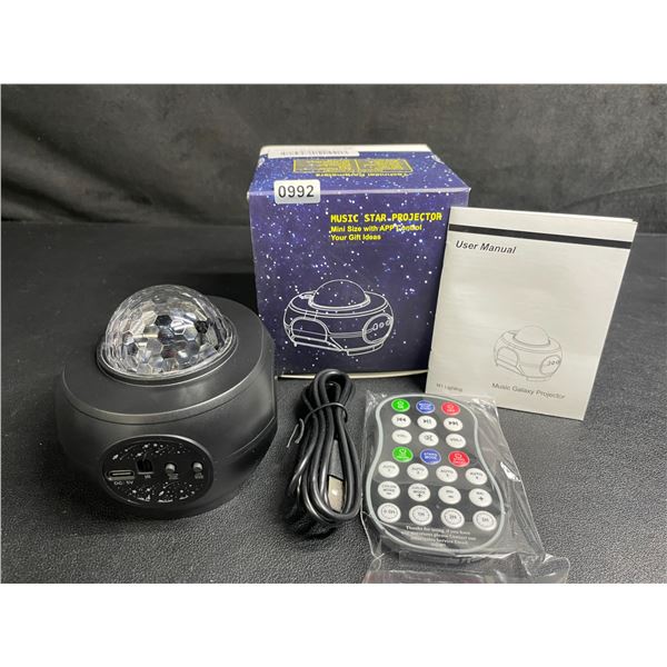 1 Galaxy Star Projector/Music Star Projector Night Light with App Control/Remote Control - New