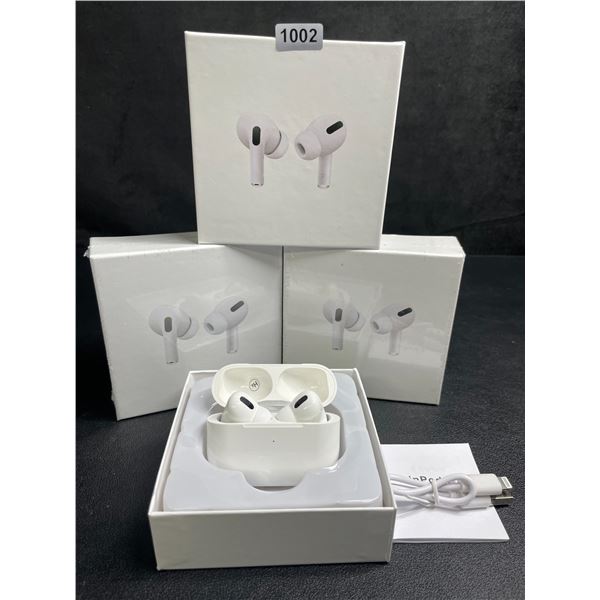 Lot of 3 Air-Pod Style Wireless Earbuds with Charging Cases - New Sealed!