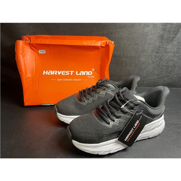 1 Pair of HarvestLand Women's Running Shoes/Sneakers (Size 7) Black/White - New