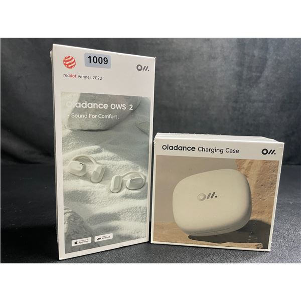 Oladance OWS 2 Wearable Stereo True Wireless Open Ear Headphones w Spare Charging Case - NEW SEALED!