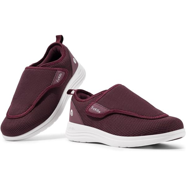 FitVille Diabetic Shoes for Women - Extra Wide Walking Shoes/Orthopedic Shoes (Size 7) Red - New