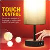 Image 7 : Yarra-Decor Bedside Table Lamp with Touch Control & USB Charge Port Base (LED Bulb Included) - New