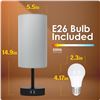 Image 8 : Yarra-Decor Bedside Table Lamp with Touch Control & USB Charge Port Base (LED Bulb Included) - New