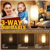Image 9 : Yarra-Decor Bedside Table Lamp with Touch Control & USB Charge Port Base (LED Bulb Included) - New