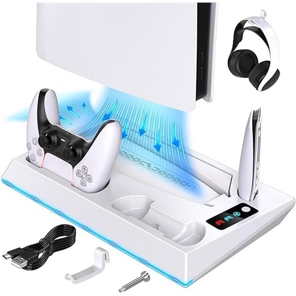 1 PS5 Console Stand with Cooling Station/Charger Station - New