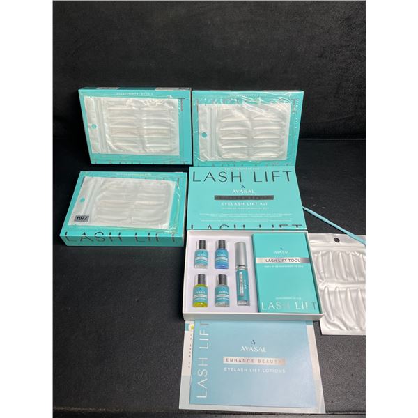 4 Boxes of Ayasal Enhance Beauty Eyelash Lift Kits - Complete DIY Lash Lift/Lash Beauty Kits - New