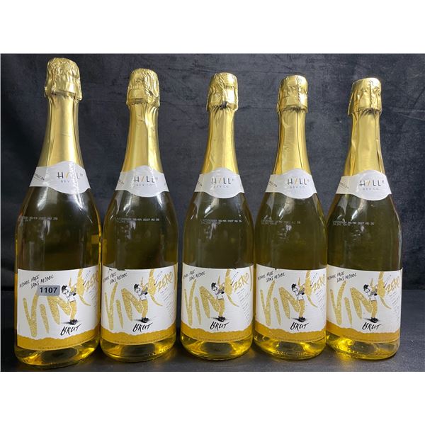 5 Bottles of Hill Street Vin Zero Brut Blanc Non-Alcoholic Sparkling Wine (750ml) - New (BB: 2027)
