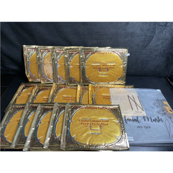 15-Pack of Gold Bio-Collagen Facial Masks - Crystal Collagen Gold - New