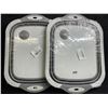 Image 3 : Lot of 2 Collapsible Multi-Function Cutting Boards with Built-In Strainer/Basket - New