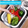 Image 7 : Lot of 2 Collapsible Multi-Function Cutting Boards with Built-In Strainer/Basket - New