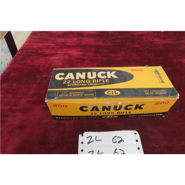 Canuck .22 Long Rifle Ammo, Five Hundred Rounds