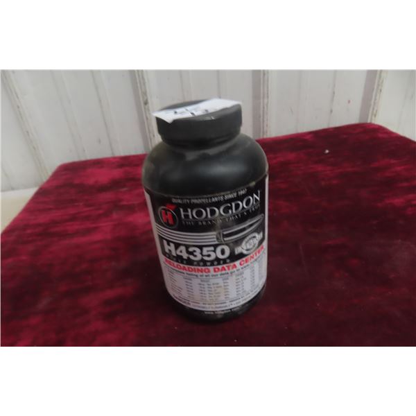 Hodgdon H4350 Reloading Powder, Approx. Three-Quarters Full