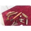 Image 1 : Antique Gun Parts W/ Brass Butt Plate and Pistol Grip Wood