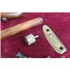 Image 5 : Antique Gun Parts W/ Brass Butt Plate and Pistol Grip Wood