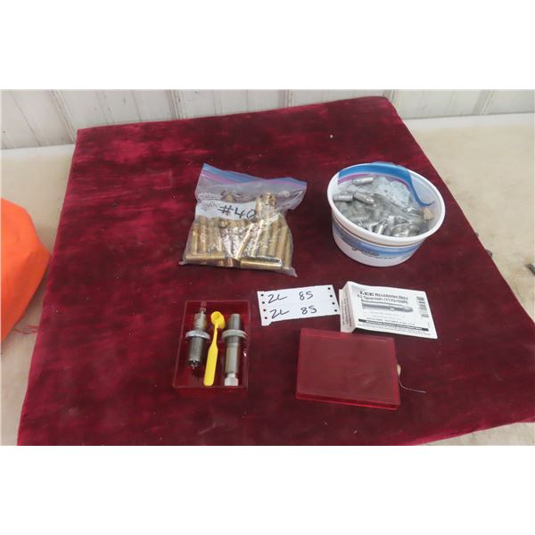 Lee .43 Spanish Reloading Die W/ Brass Casings and Bullets