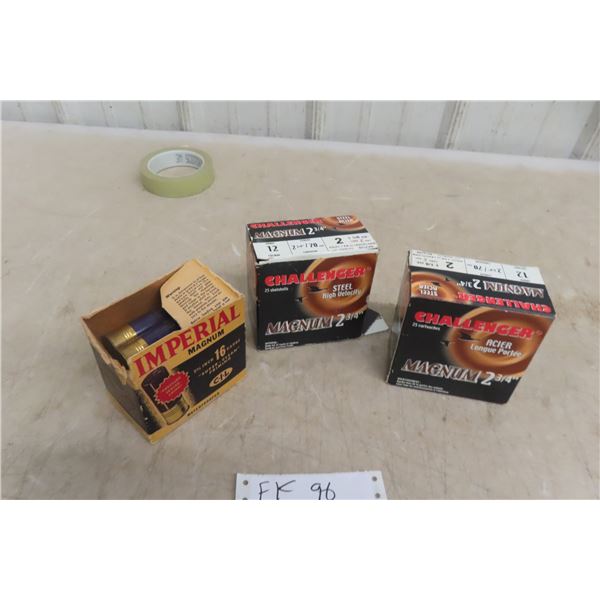 Mixed Shotgun Ammo W/ Thirty-One Rounds 12 Ga 2 3/4 Inch and Fifteen Rounds 16 Ga 2 3/4 Inch