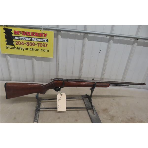 Hiawatha .22 S, L, LR Bolt Rifle W/ 23" Barrel, Tubular Mag, Scope Drilled, Missing Front Sight