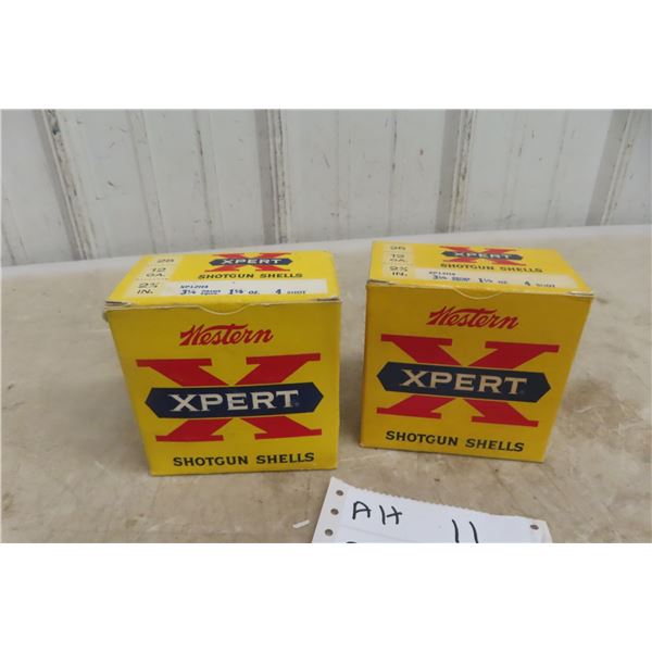 Vintage Western Expert 12 Ga 2 3/4 Ammo, Fifty Rounds