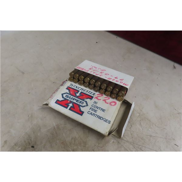 20 of .220 Ammunition, Believed Reloaded - Use at Own Risk