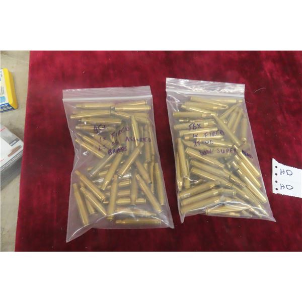 101 Pieces of .25-06 Reload Brass - 45 x Fire Once + 56 Fire Once WW Super Brass