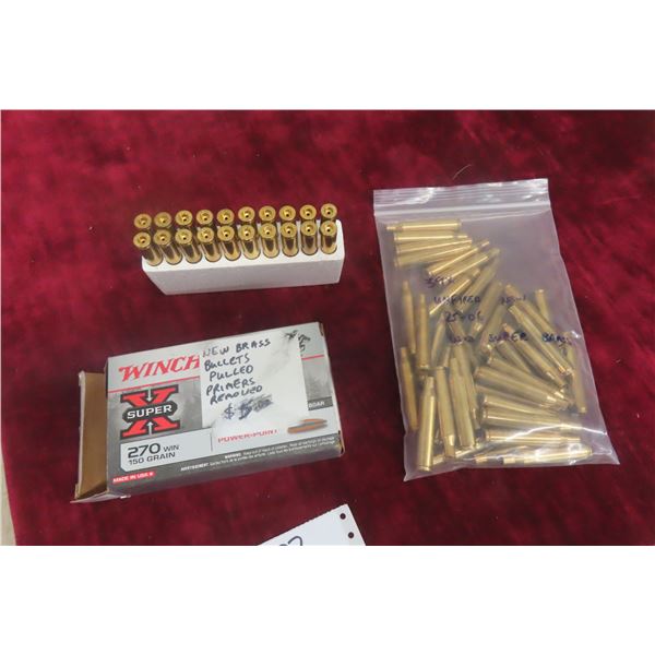 59 x .25-06 Unfired Brass - 20 Without Primers