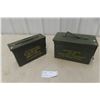 Image 1 : Two Metal Military-Style Ammunition Storage Boxes