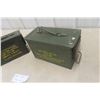 Image 3 : Two Metal Military-Style Ammunition Storage Boxes