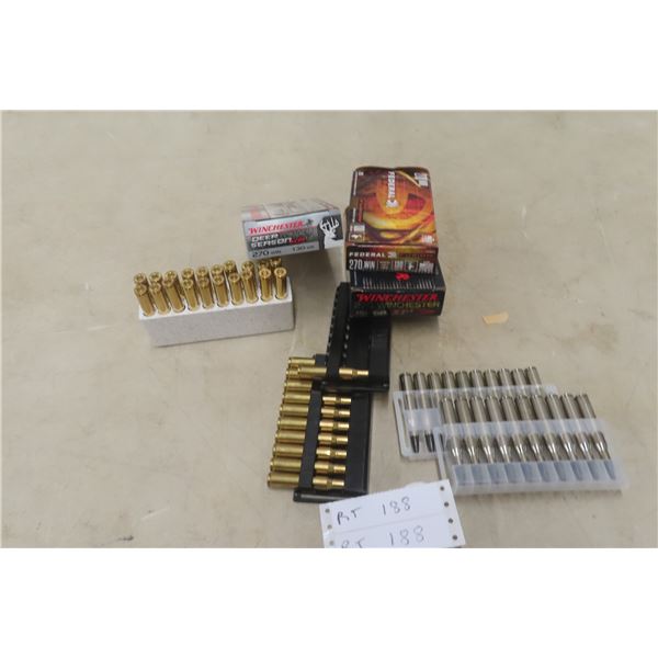 .270 Winchester Rifle Ammunition, 51 Rounds