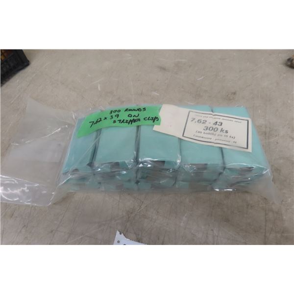 7.62 x 39 Ammunition on Stripper Clips, 300 Rounds