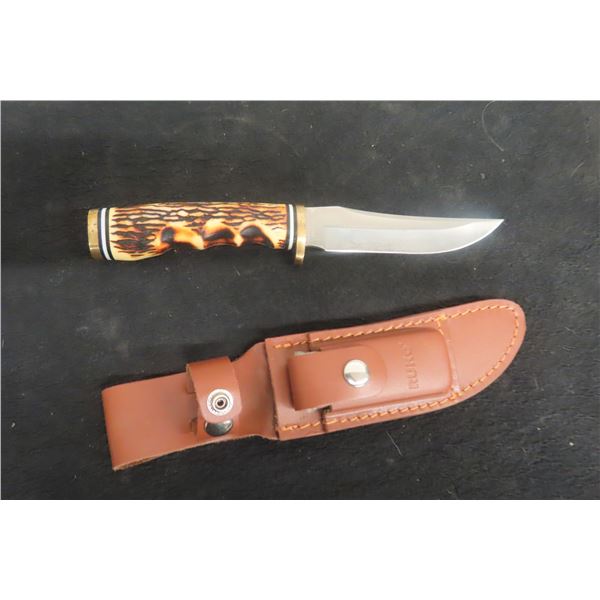 Ruko Hunting Knife Model RUK0080 With Sheath, Total Length 9 1/4"