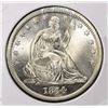 Image 1 : 1844-O LIBERTY SEATE HALF DOLLAR BU OLD CLEANING