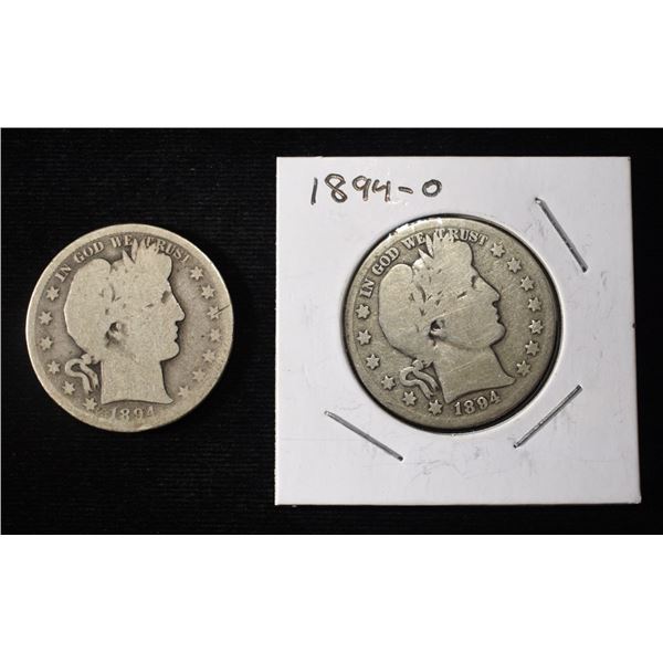 1894-O & S BARBER HALF DOLLARS