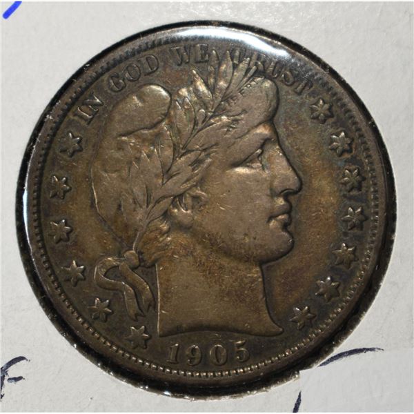 1905 BARBER HALF DOLLAR XF