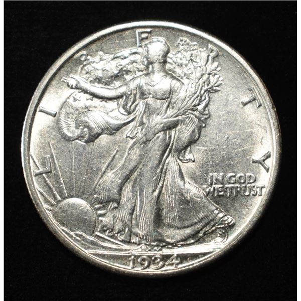 1934-S WALKING LIBERTY HALF DOLLAR AU/BU