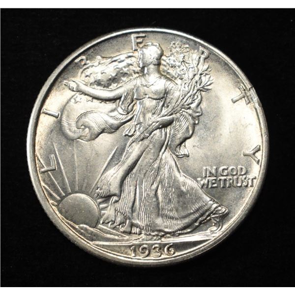 1936-D WALKING LIBERTY HALF DOLLAR CH BU