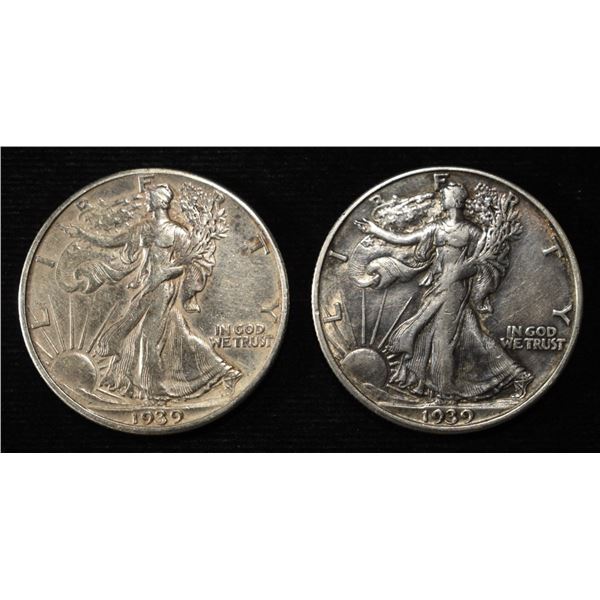 1939-P&D WALKING LIBERTY HALF DOLLARS