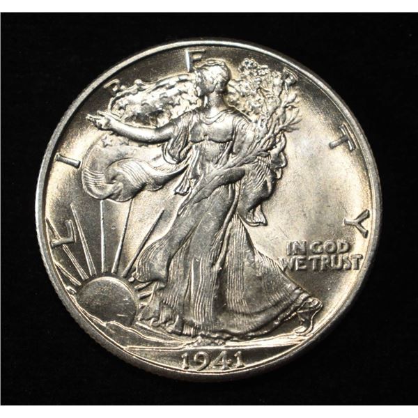 1941-D WALKING LIBERTY HALF DOLLAR GEM BU