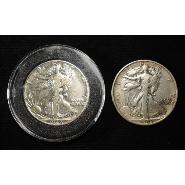 1942-P&S WALKING LIBERTY HALF DOLLARS