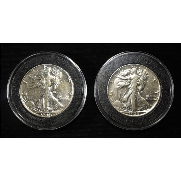 1945 & 1946 WALKING LIBERTY HALF DOLLARS